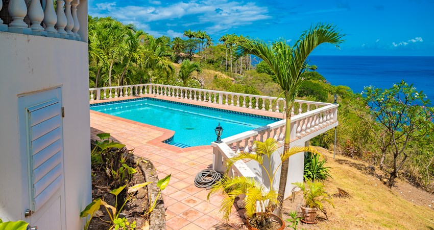 Beautiful home with a pool, overlooking the ocean